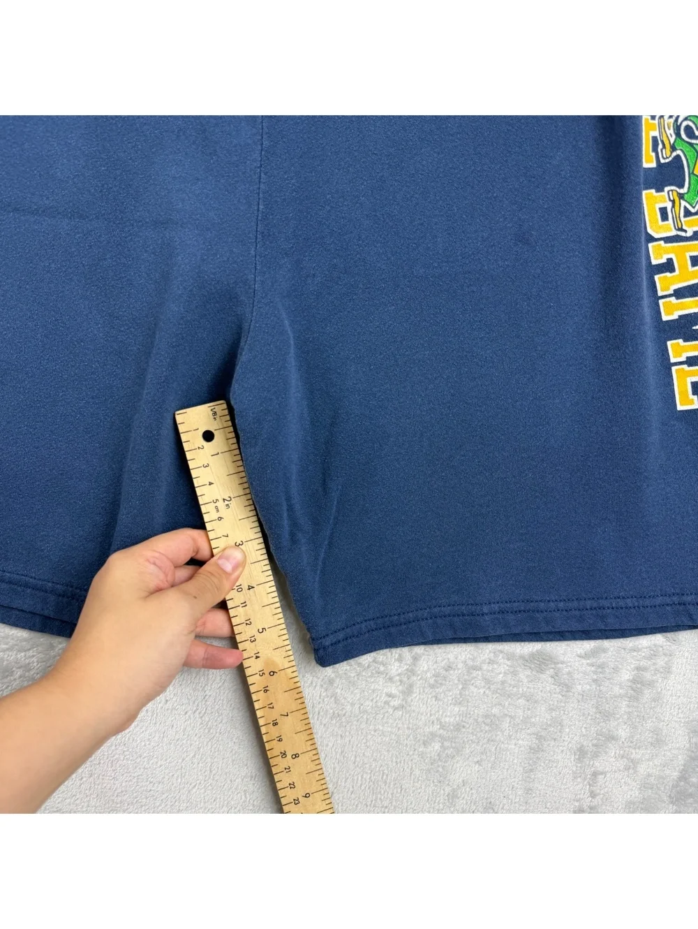 Vintage Notre Dame Fighting Irish Shorts Mens L Navy Made USA College 90s NCAA